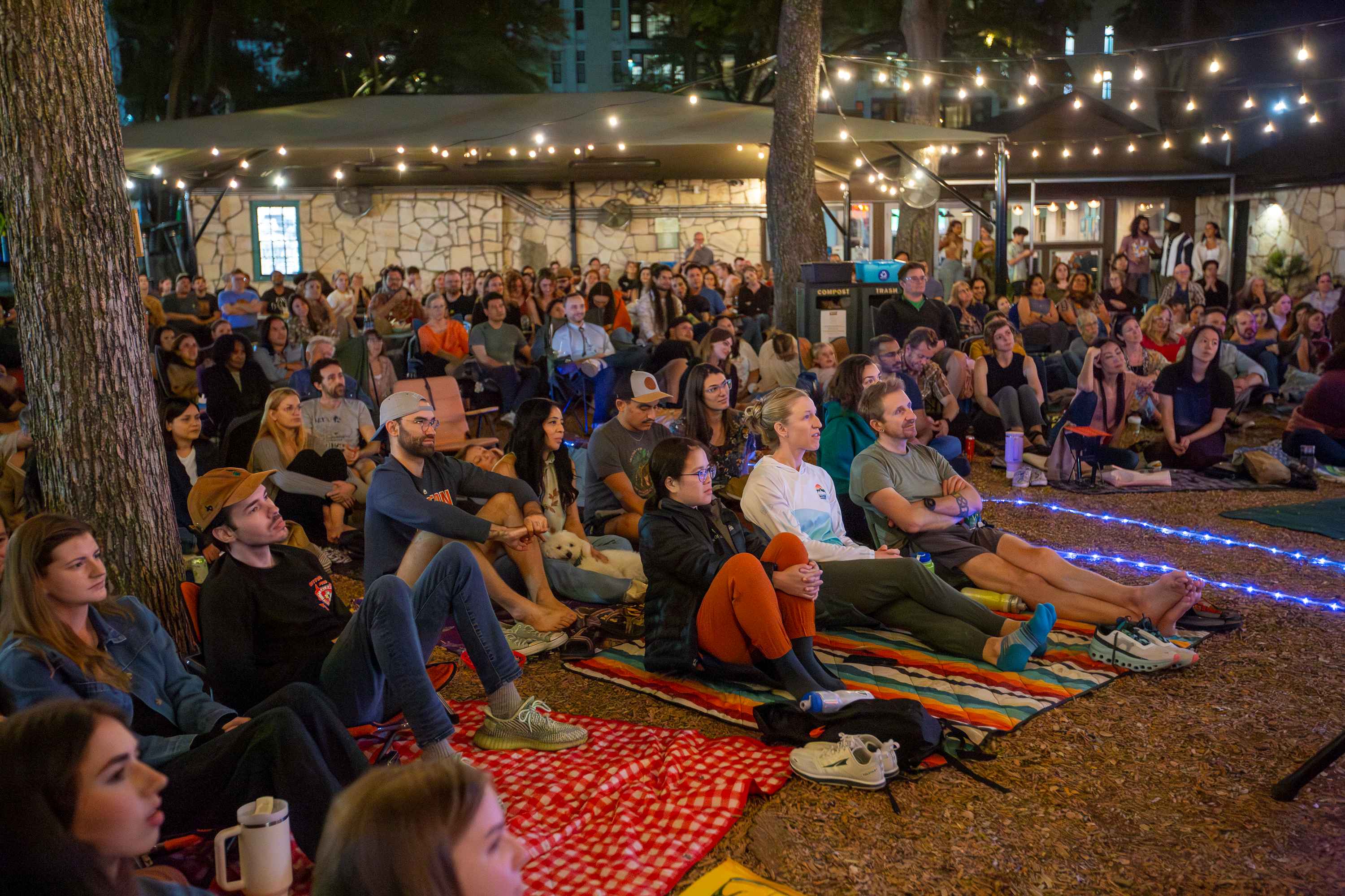 Hyde Park Storytelling crowd
